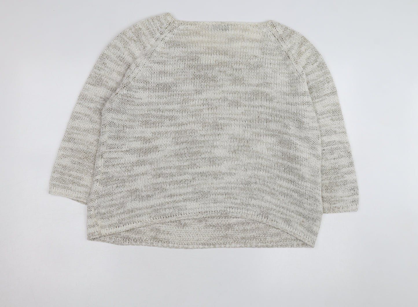 Emreco Women Beige Chunky Knit Pullover Jumper Size 18