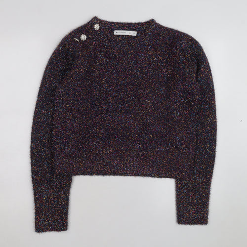 Warehouse Women Multicoloured M Pullover Jumper with Jewel Buttons