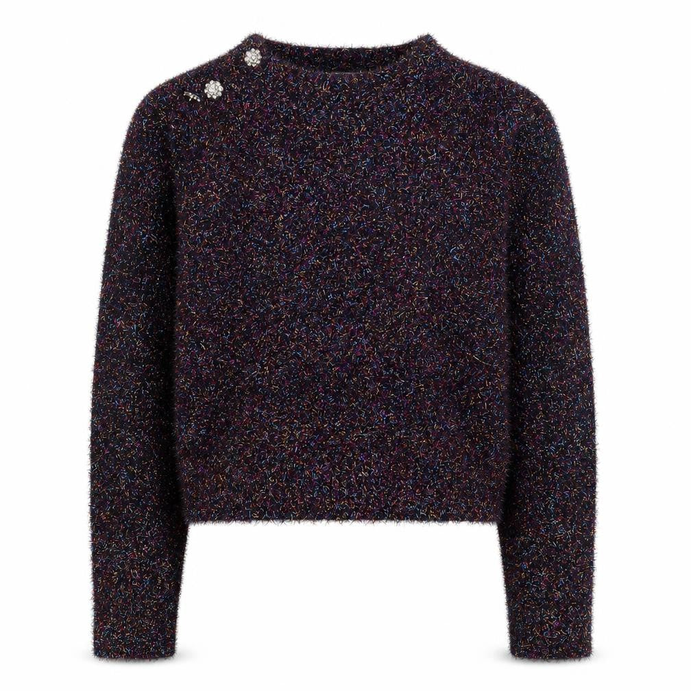 Front view of Warehouse Women Multicoloured M jumper with Jewel Buttons