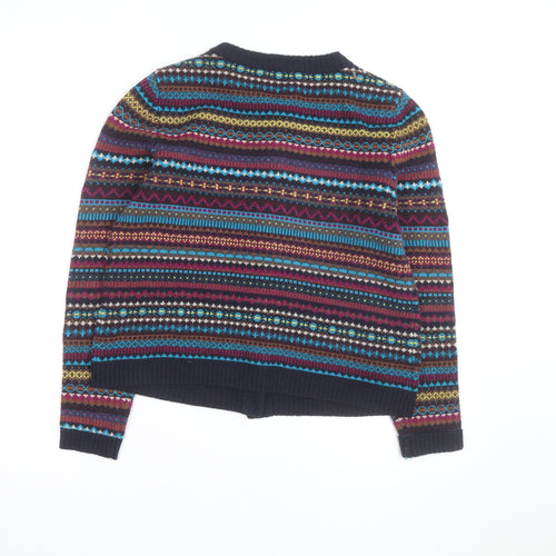 Seasalt Cornwall Women's Multicoloured Wool Fair Isle Cardigan Size 14