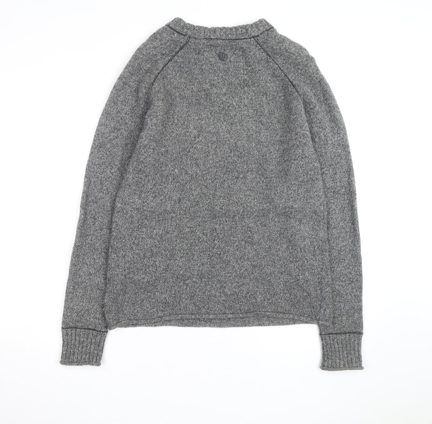 Fat Face Mens Grey Wool Blend Chunky Knit Crew Neck Jumper Size M