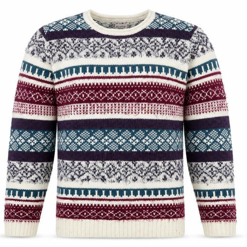 Country Rose Men's Multicoloured Fair Isle Knit Jumper Size M