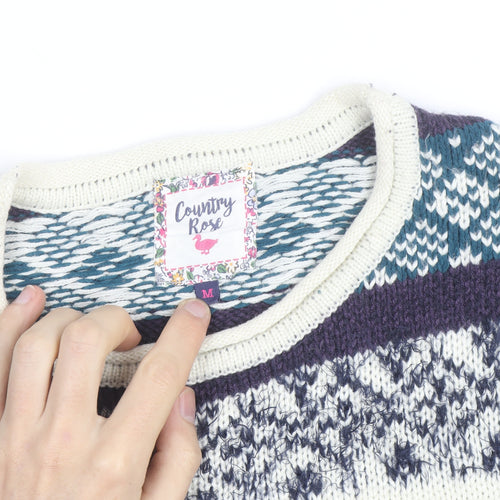 Country Rose Men's Multicoloured Fair Isle Knit Jumper Size M
