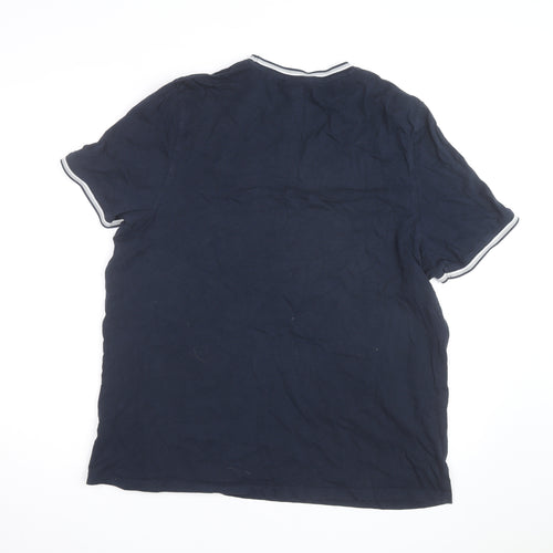 Slazenger Men's Blue XL Crew Neck Short Sleeve Cotton T-Shirt