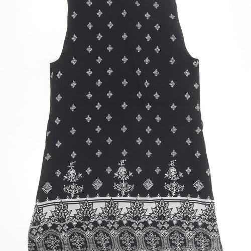 Atmosphere Women Black Viscose Sleeveless Shift Dress Size 12