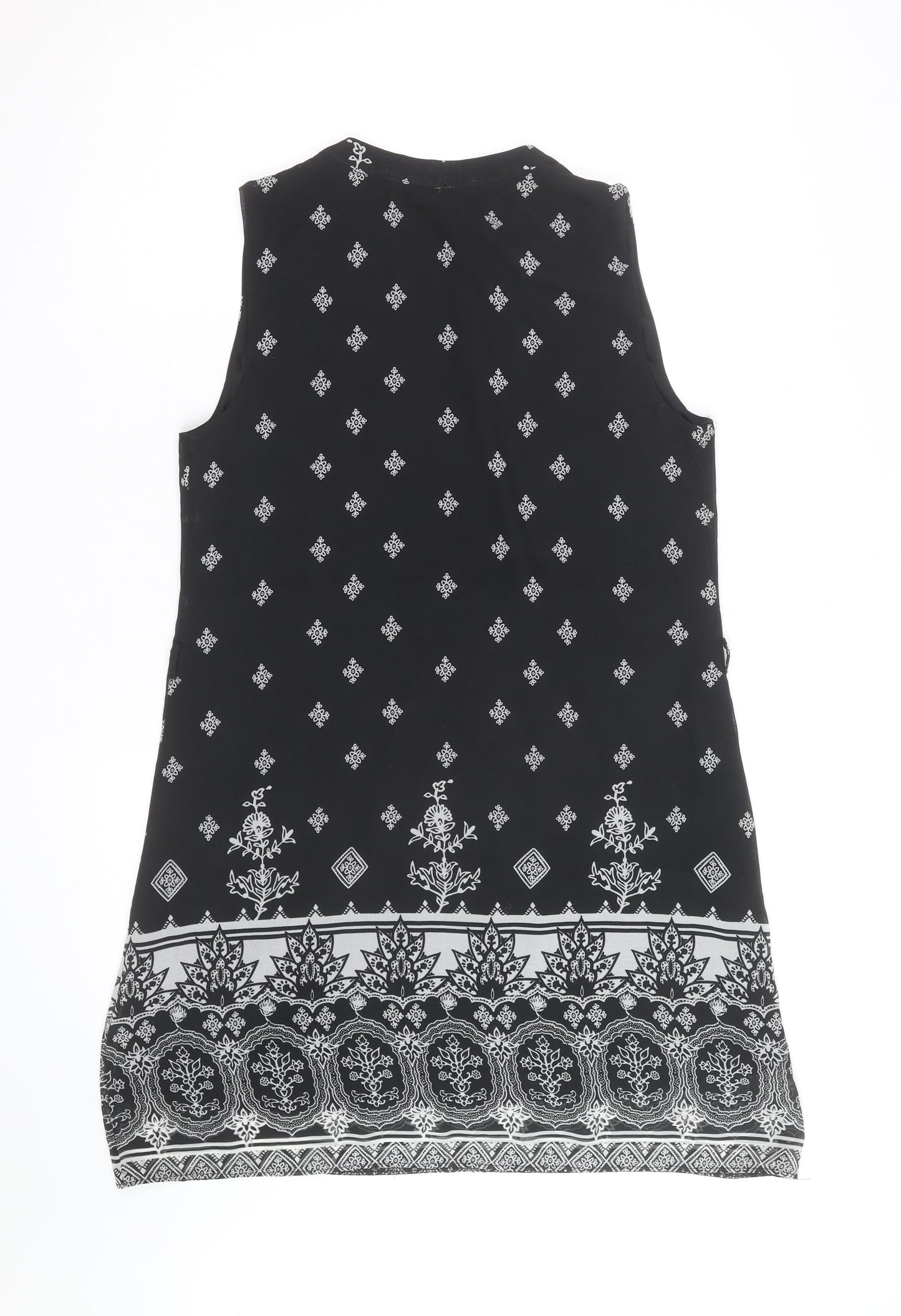 Atmosphere Women Black Viscose Sleeveless Shift Dress Size 12
