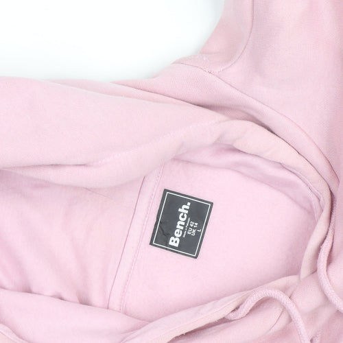 Bench Mens Pink Pullover Hoodie Size XL Cotton Blend Fleece Lined