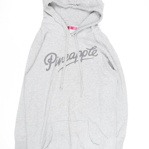 Pineapple Womens Grey Hooded Pullover Hoodie Size 14