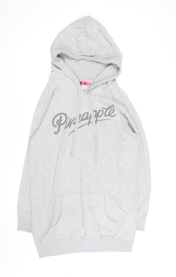 Pineapple Womens Grey Hooded Pullover Hoodie Size 14