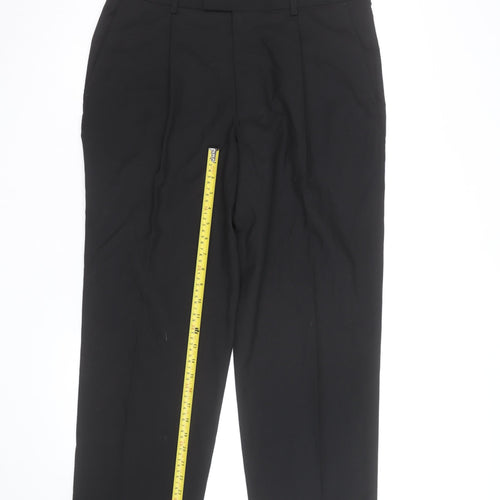 Marks and Spencer Men’s Black Regular Fit Dress Pants 34W 29L