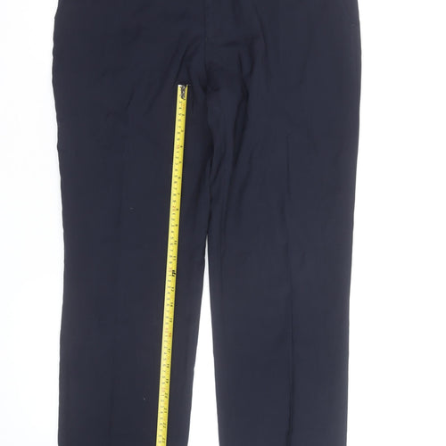 J. Banks Men's Navy Regular Fit Dress Pants 34x30