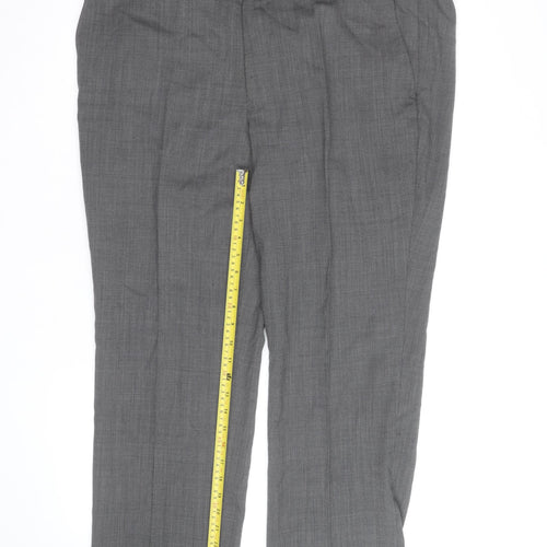 Marks and Spencer Men's Grey Wool Blend Dress Pants 36x32 Classic Fit