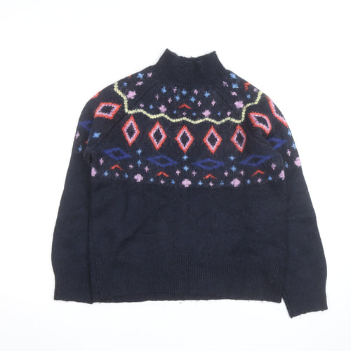 Marks and Spencer Women’s Blue Fair Isle Wool Jumper Size S