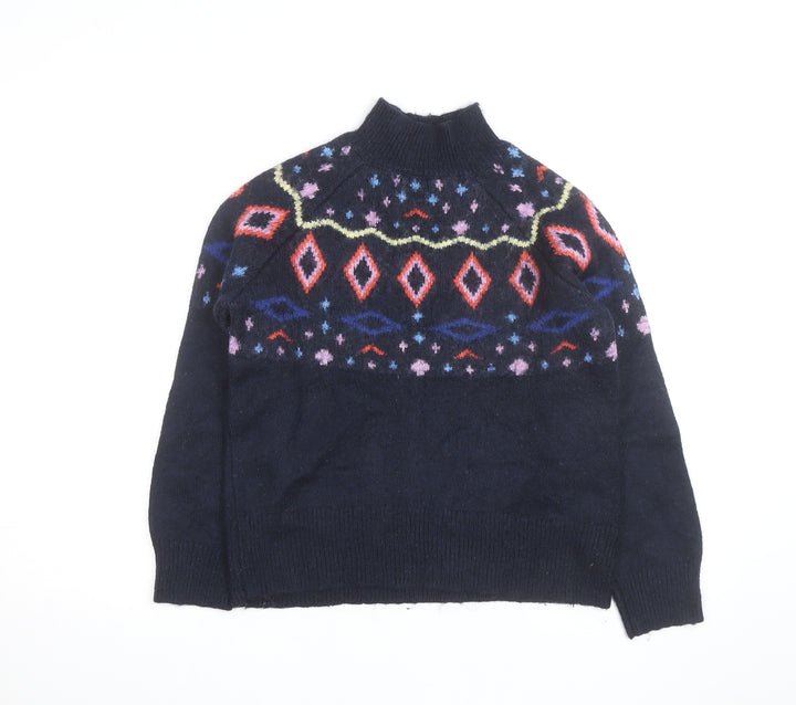 Marks and Spencer Women’s Blue Fair Isle Wool Jumper Size S