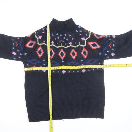 Marks and Spencer Women’s Blue Fair Isle Wool Jumper Size S