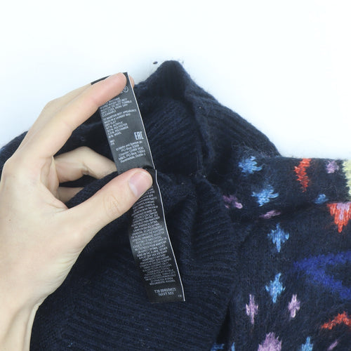 Marks and Spencer Women’s Blue Fair Isle Wool Jumper Size S