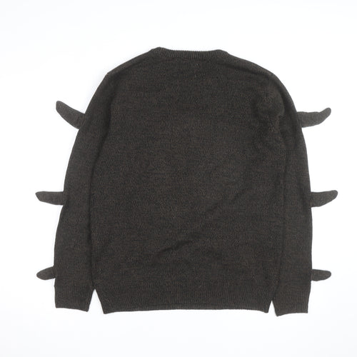 Next Men's Brown Reindeer Christmas Jumper M Crew Neck Pullover