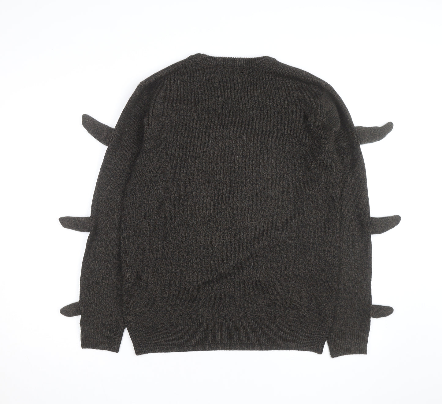 Next Men's Brown Reindeer Christmas Jumper M Crew Neck Pullover
