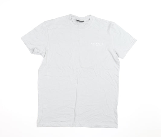 McKenzie Men's Grey Cotton Crew Neck Short Sleeve T-Shirt Size M