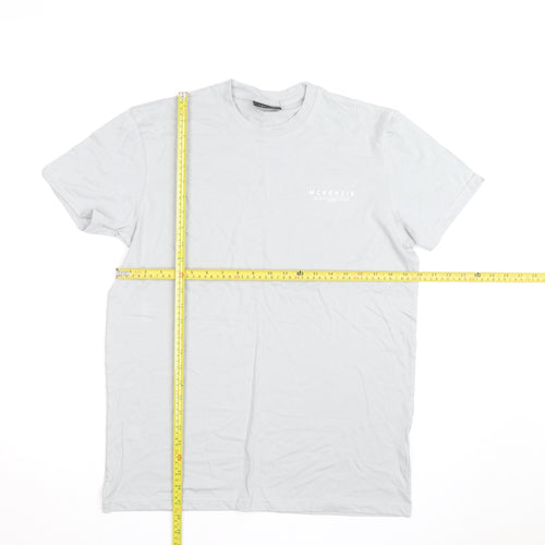 McKenzie Men's Grey Cotton Crew Neck Short Sleeve T-Shirt Size M