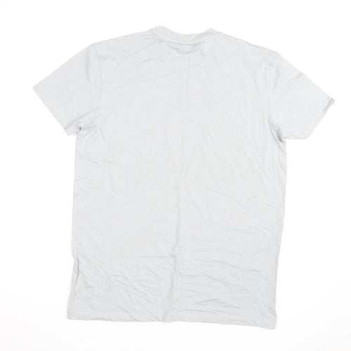 McKenzie Men's Grey Cotton Crew Neck Short Sleeve T-Shirt Size M