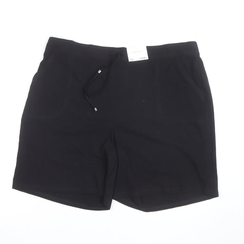 Papaya Women’s Black Chino Shorts Size 20 Drawstring Stretch Casual