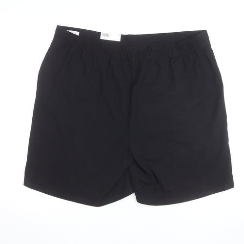 Papaya Women’s Black Chino Shorts Size 20 Drawstring Stretch Casual