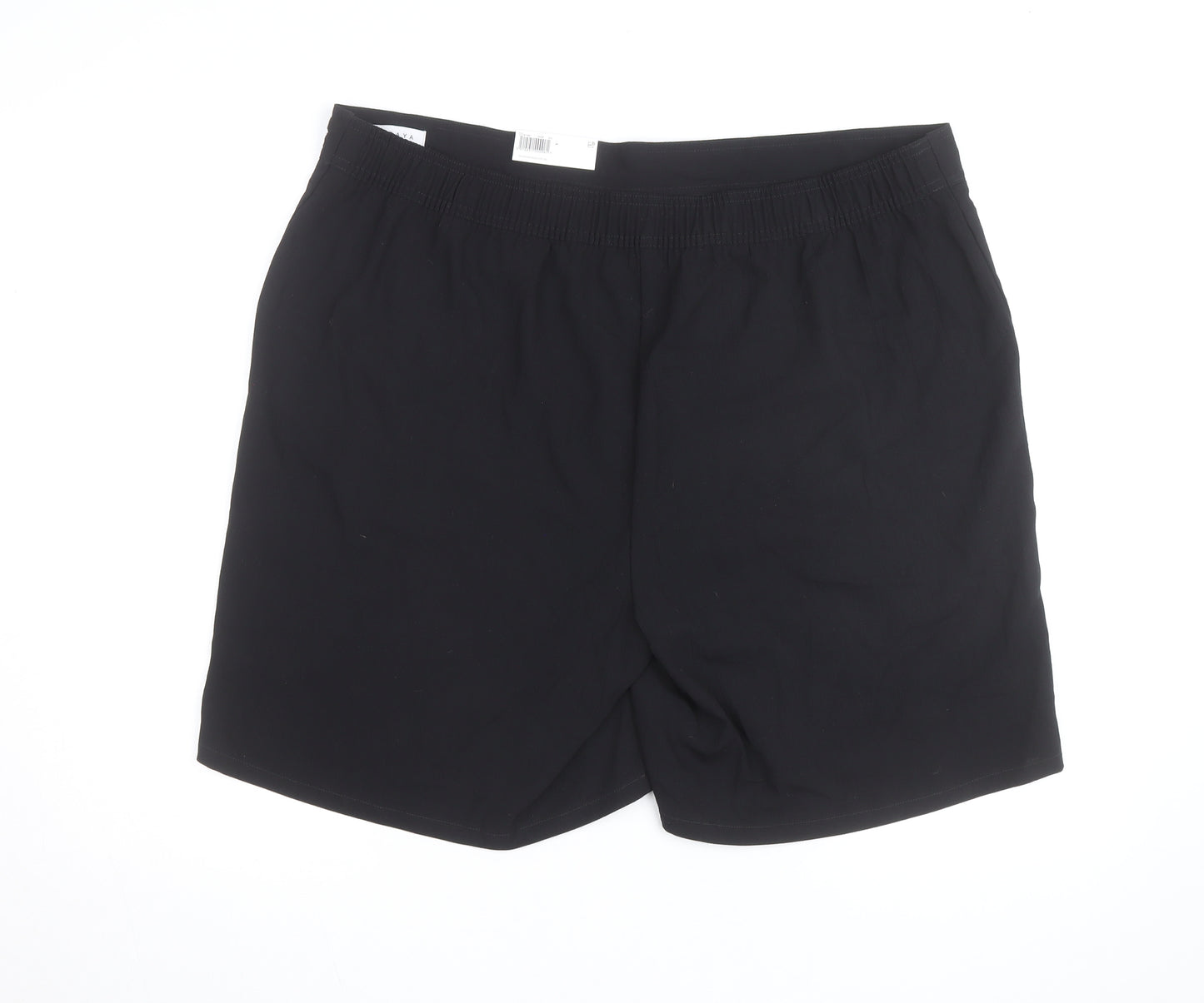 Papaya Women’s Black Chino Shorts Size 20 Drawstring Stretch Casual