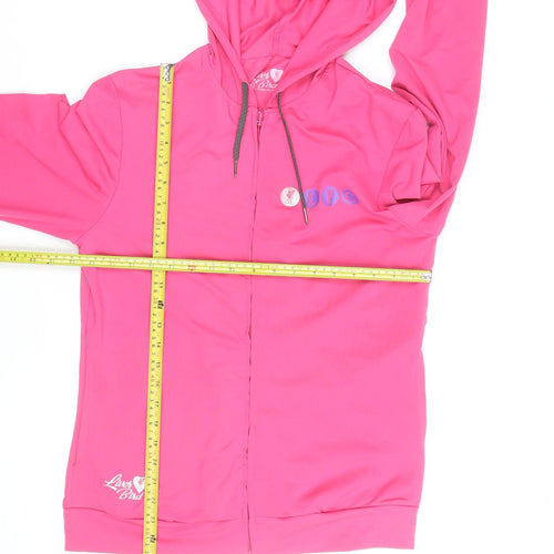 Liver Bird Womens Pink Full Zip Hoodie Size 14 LFC Logo Hooded Sweatshirt