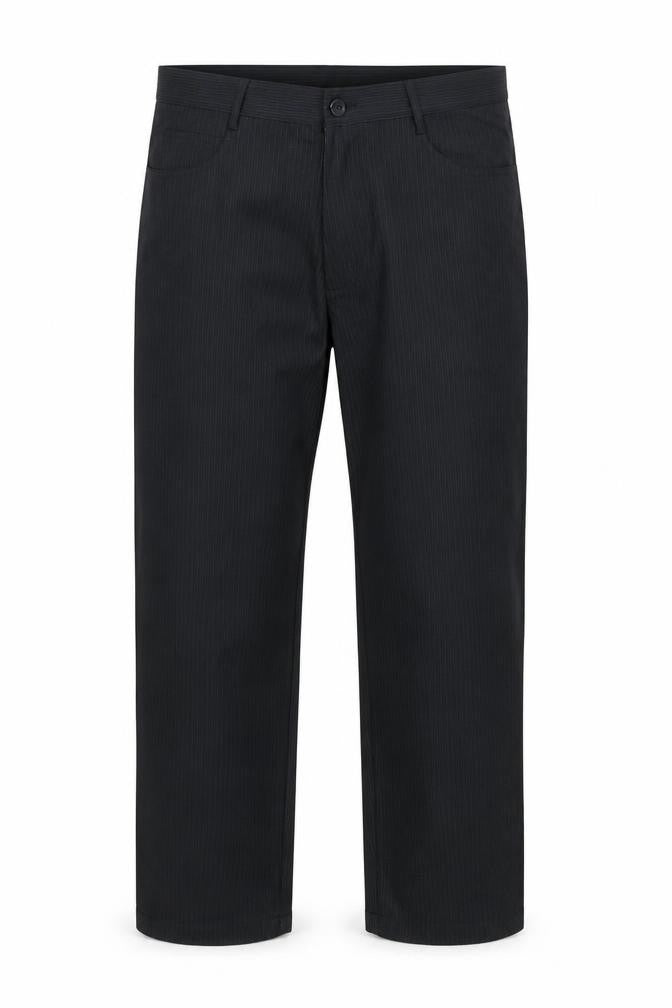 Peacocks Men's Black Pinstripe Chino Trousers Size S Regular Fit