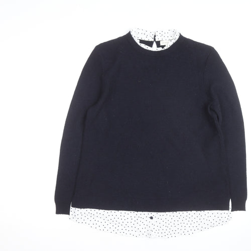 Monsoon Women's Black Crew Neck Knit Jumper M Classic Workwear