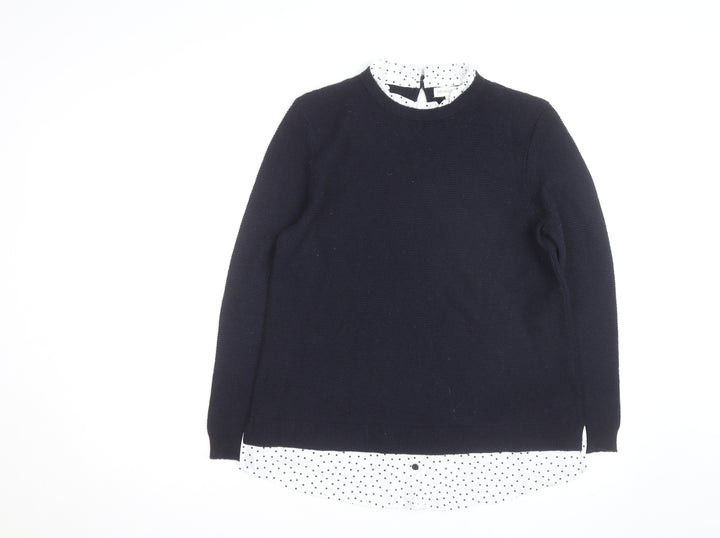 Monsoon Women's Black Crew Neck Knit Jumper M Classic Workwear