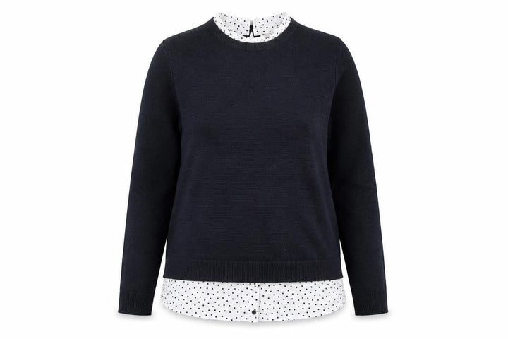 Monsoon Women's Black Crew Neck Knit Jumper M Classic Workwear
