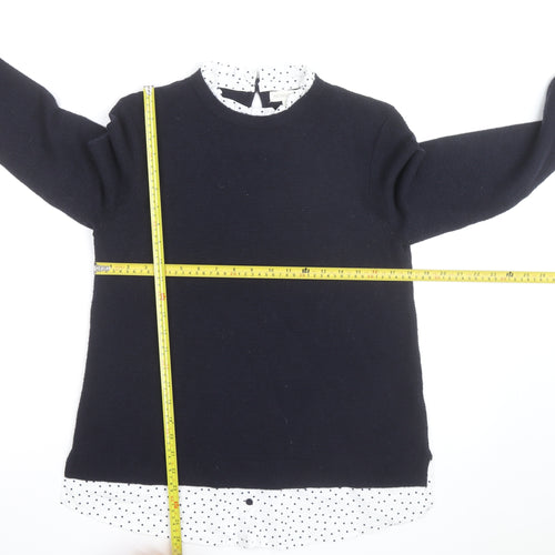 Monsoon Women's Black Crew Neck Knit Jumper M Classic Workwear
