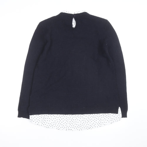 Monsoon Women's Black Crew Neck Knit Jumper M Classic Workwear