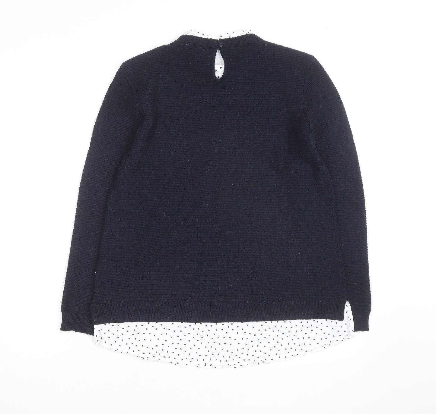 Monsoon Women's Black Crew Neck Knit Jumper M Classic Workwear