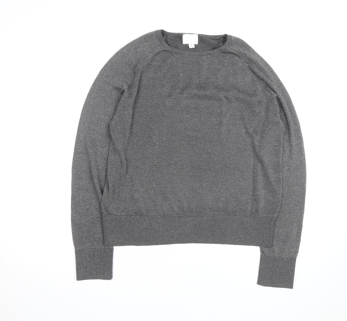 H&M Men's Grey Crew Neck Pullover Jumper Size S Regular Fit