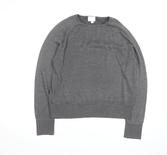 H&M Men's Grey Crew Neck Pullover Jumper Size S Regular Fit