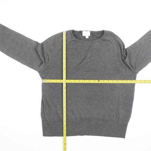 H&M Men's Grey Crew Neck Pullover Jumper Size S Regular Fit