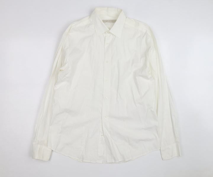 Rocha John Rocha Men's White Regular Fit Long Sleeve Button-Up Shirt L