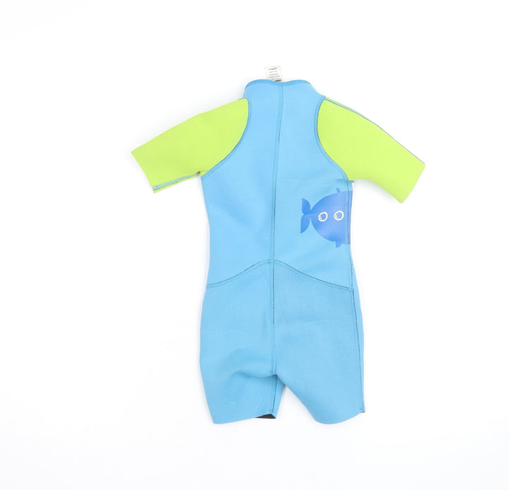 Tribord Boys Blue Short Sleeve Wetsuit 4 Years Stretch UV-Protection Swimwear