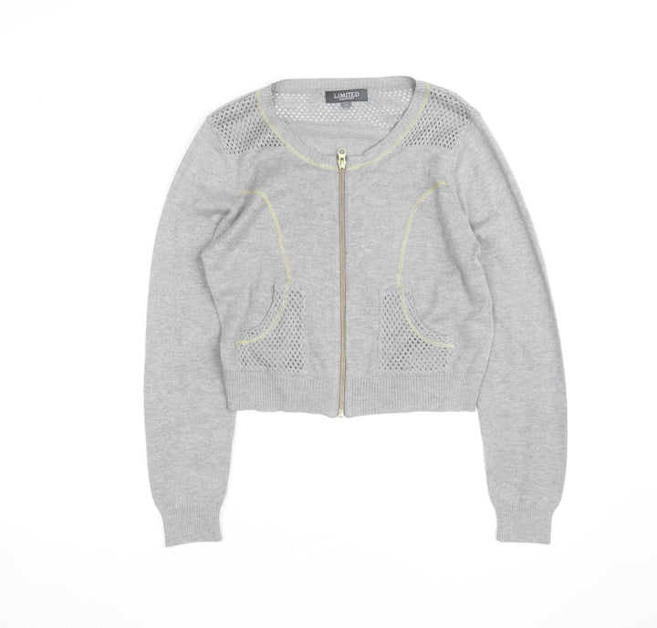 Marks and Spencer Women’s Grey Knit Full Zip Cardigan Size 12