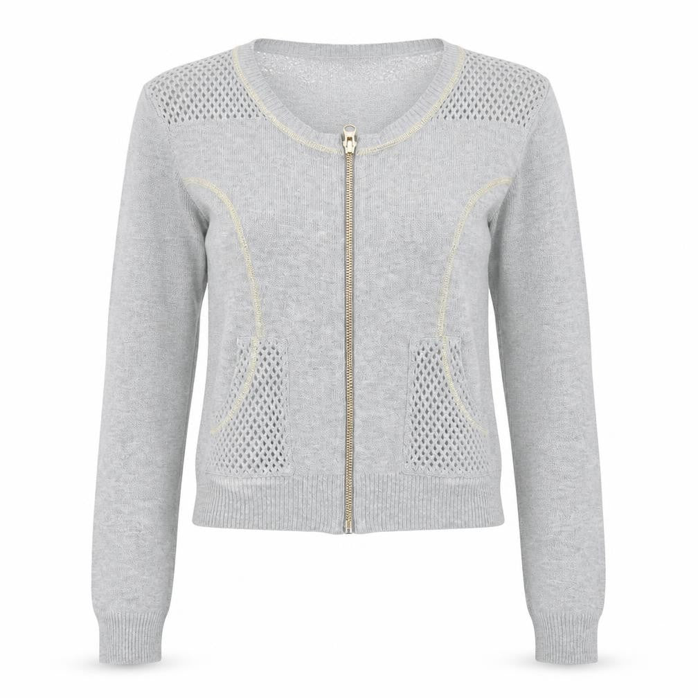 Marks and Spencer Women’s Grey Knit Full Zip Cardigan Size 12