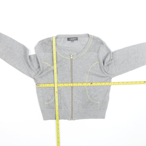 Marks and Spencer Women’s Grey Knit Full Zip Cardigan Size 12