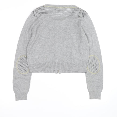 Marks and Spencer Women’s Grey Knit Full Zip Cardigan Size 12