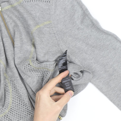 Marks and Spencer Women’s Grey Knit Full Zip Cardigan Size 12