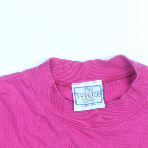 The Sweater Shop Womens Pink Cotton Pullover Sweatshirt Size L
