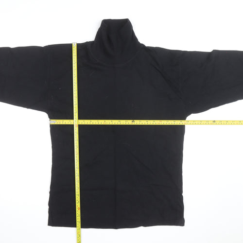 The Sweater Shop Teens Black Roll Neck Cotton Jumper M