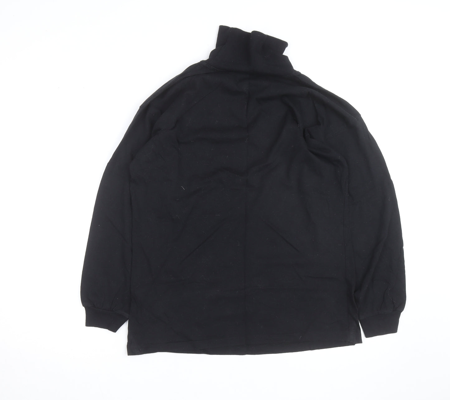 The Sweater Shop Teens Black Roll Neck Cotton Jumper M