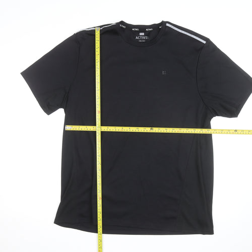 F&F Active Men's Black XL Moisture Wicking Short Sleeve Sports T-Shirt